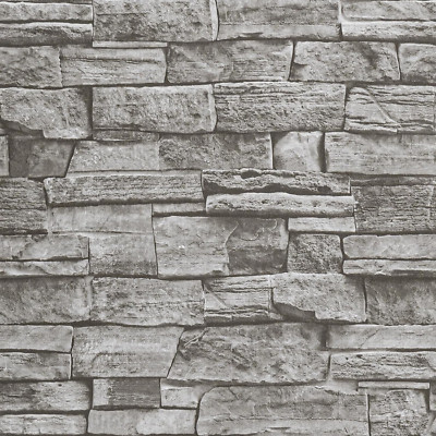 Papel tapiz de ladrillo gris de 17,71'' x 393,7'', autoadhesivo, extraíble e imper