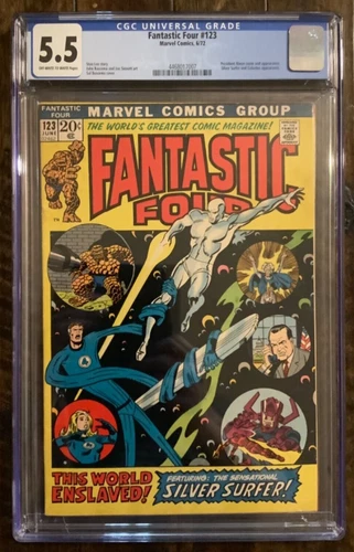 FANTASTIC FOUR 123 Marvel CGC 5.5 Grade 6/1972 Affordable Bronze Age Comic Book