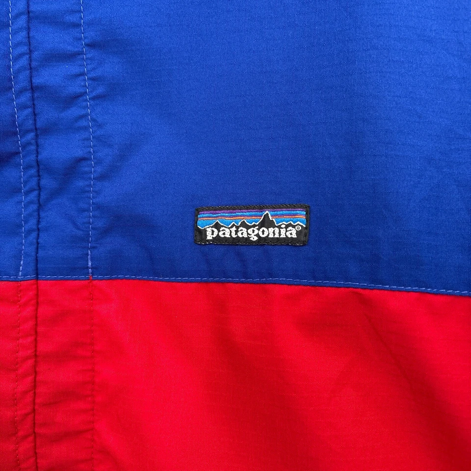 VTG Patagonia Jacket XL Pullover Anorak Blue Red Colorblock Hood 90s Pneumatic - Image 3 of 4