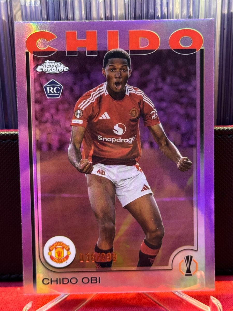 2024-25 Topps Chrome Chido Obi RC 038/299 Rookie Violet #14 