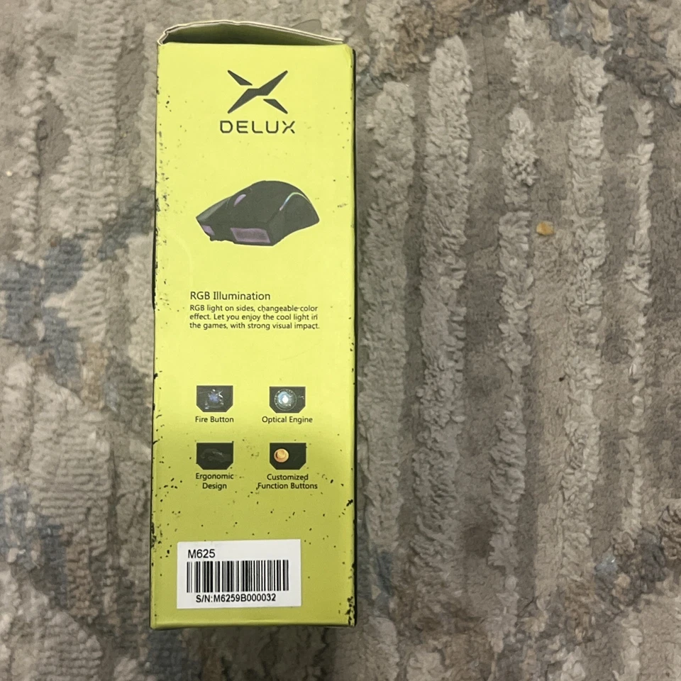 DELUX M625 RGB Gaming Mouse Wired, 7 Programmable Buttons, 5 Gear DPI Shift - Image 4 of 4