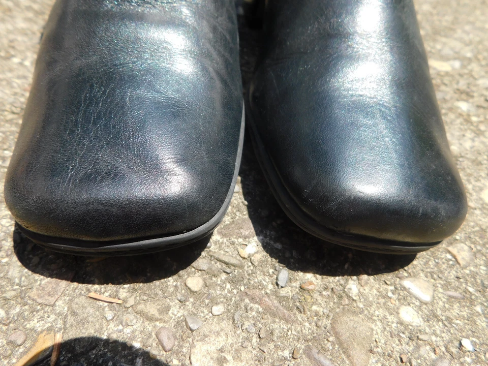 Westies GET READY 皮革光滑骑手扣黑色踝靴 7.5 VGUC 清洁 — 第 3/4 张图片