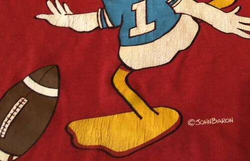 Vintage 80s Football Everybody Duck Funny Humor 1980s tee t-shirt Size XL - Picture 3 of 6