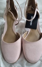 Kaleidoscope Pink Court Womems Shoes Cut Out Single Strap New Uk Size 6 32b229