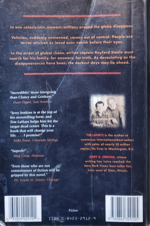 "Left Behind" LaHaye & Jenkins 1995 1stEdition Paperback Collectible  - Image 2 of 4