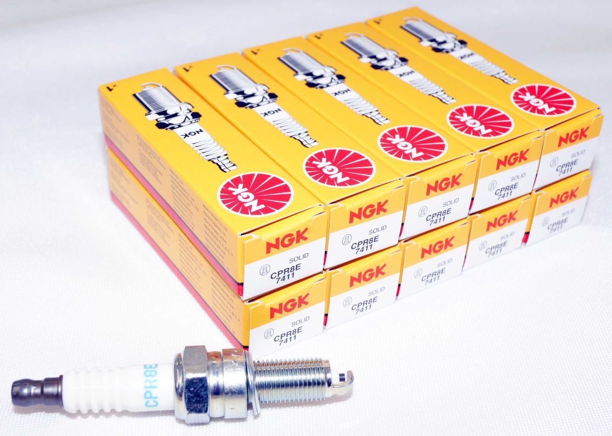 10 Pack Genuine NGK 7411 Spark Plugs CPR8E for Arctic Cat Aprilia Husqvarna
