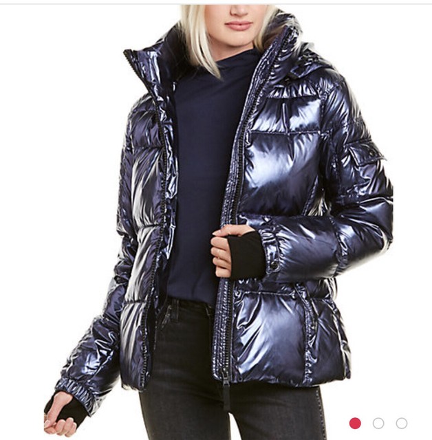 metallic down coat