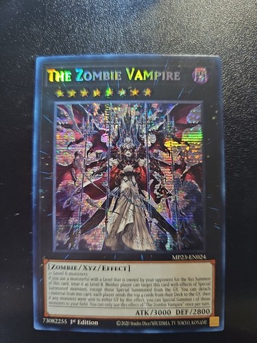 Yu-Gi-Oh! Zombie Vampire MP23-EN024 – Prismatic Secret Rare 1st Edition Sammelkarte