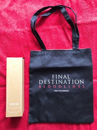 NEW Official FINAL DESTINATION: BLOODLINES Promo Tote Bag & flask/drinks bottle