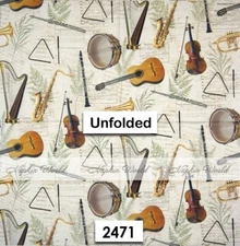 (2471) TWO Paper LUNCHEON Decoupage Art Craft Napkins  MUSICAL INSTRUMENTS MUSIC