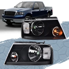 Fit For 2004-2008 Ford F150 Lincoln Mark LT Smoke Clear Replacement Headlights 