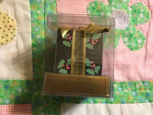 Memo Cube by Madison Studio Holly Leaves Office Desk MEMO PAD HOLDER & PEN NEW  - Picture 3 of 12