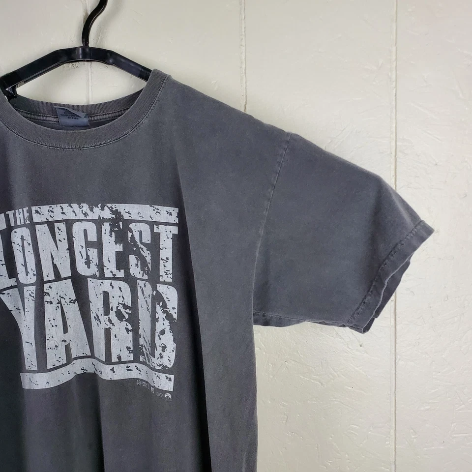 Camisa de película vintage The Longest Yard 2005 para hombre grande gris cuello redondo manga corta Foto 4 de 4