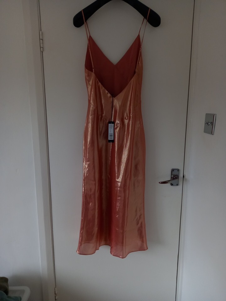 OLIVIA VON HALLE X DISNEY Issa Grace Silk Lurex Slip Dress eBay