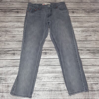 Levis Size 14 Reg Boys Jeans Slim 502 Regular Taper Denim Gray