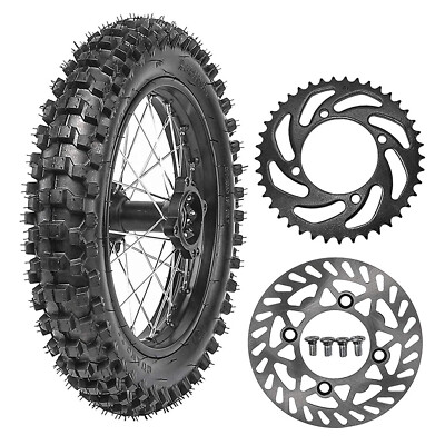 12mm Rear Wheel Tire 80/100-12 + Sprocket Rotor for CRF50 CRF70 XR50 70 SSR SDG