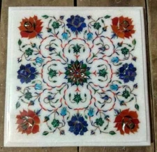 2'x2' marble Table Top marquetry pietra dura floral Inlay handmade work w176