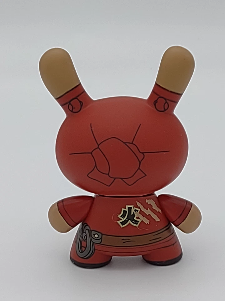 Kidrobot Dunny Gold Life Fire Clan Ninja 3" Figure Missing Accessory Huck Gee - Image 4 of 4