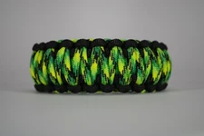 550 Paracord Survival Bracelet King Cobra Black/Green/Dragonfly Made in the USA