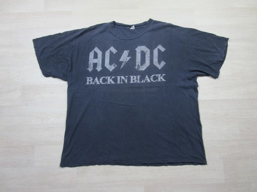 AC/DC Band T Shirt (2XL) Back in Black Tour Album Concert Graphic Faded ...