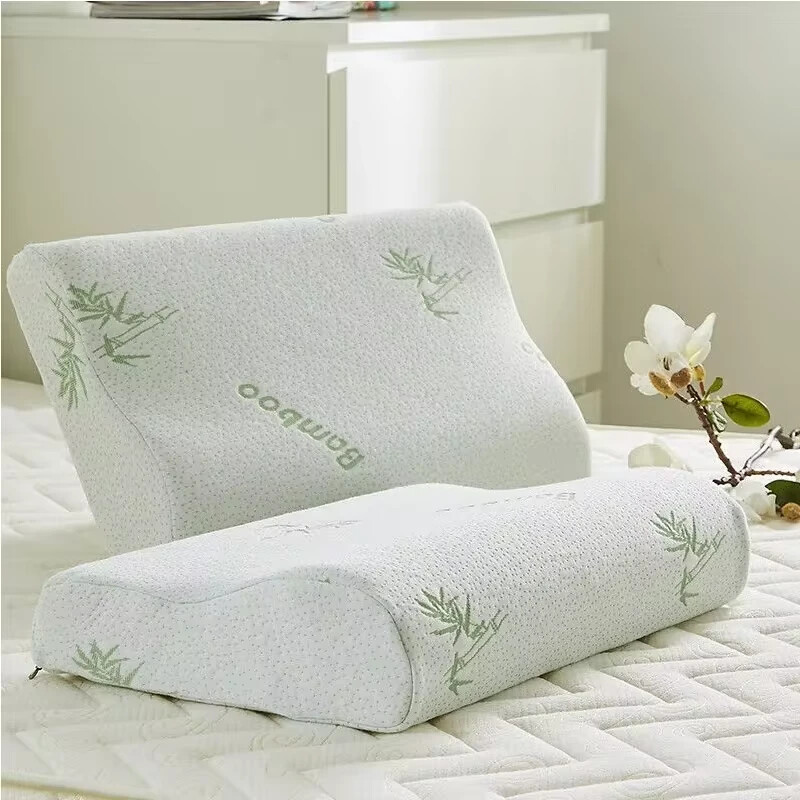 Oreiller en fibre de bambou haut de gamme 40x25cm épaisseur 5cm confort premium