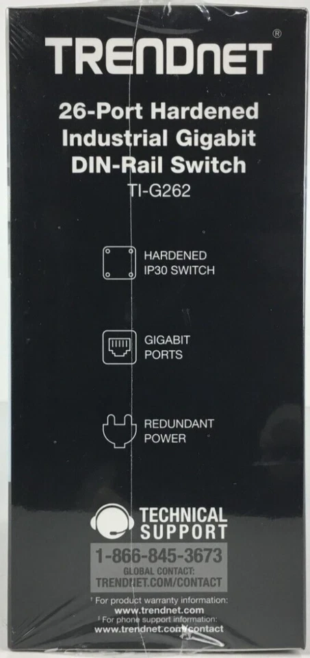 NEW TRENDNET TI-G262 26-port Hardened Industrial Gigabit DIN-Rail Switch - Image 3 of 4