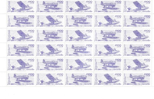 Chile 2013 Sheet Mi 2472-73 First Flights to Easter Island 1951 & Antarctic 1947 - Imagen 3 de 3