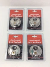Wholesale lot of 4 DISC PADLOCK 70mm Steel Storage Trailer Lock Keyed Different