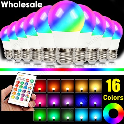 E26 E27 LED Light Bulb RGB 16 Color Changing 3W Magic Lamp Disco IR Remote Lot