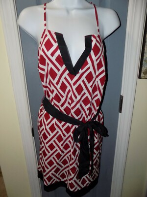 Mud Pie Burgundy/Black Game Day Fit Flare Dress Size S (4/6) Women's NEW 