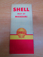 Vtg 1951 Missouri Shell Oil Road Map