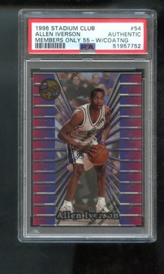 1996-97 Topps Finest Stadium Club Members Only Allen Iverson PSA A ROOKIE Card