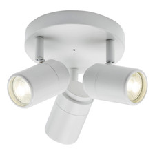 Image of Knightsbridge GU10 Triple Spotlight - Matt White 230V IP44 20W - FREE DELIVERY
