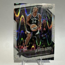 2025 Panini Prizm WNBA Jewell Loyd #57 Las Vegas Aces White Seismic Prizm
