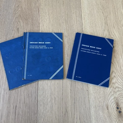 Whitman Blue Coin Albums (2) #9003 Indian Head Cent 1856-1909 *PARTIALLY FILLED*