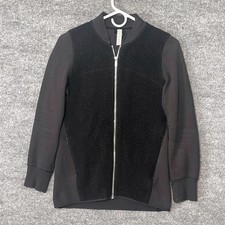 Lululemon Black Sherpa Wool Blend Hybrid Full Zip Jacket Womens 4 LW4AKOS