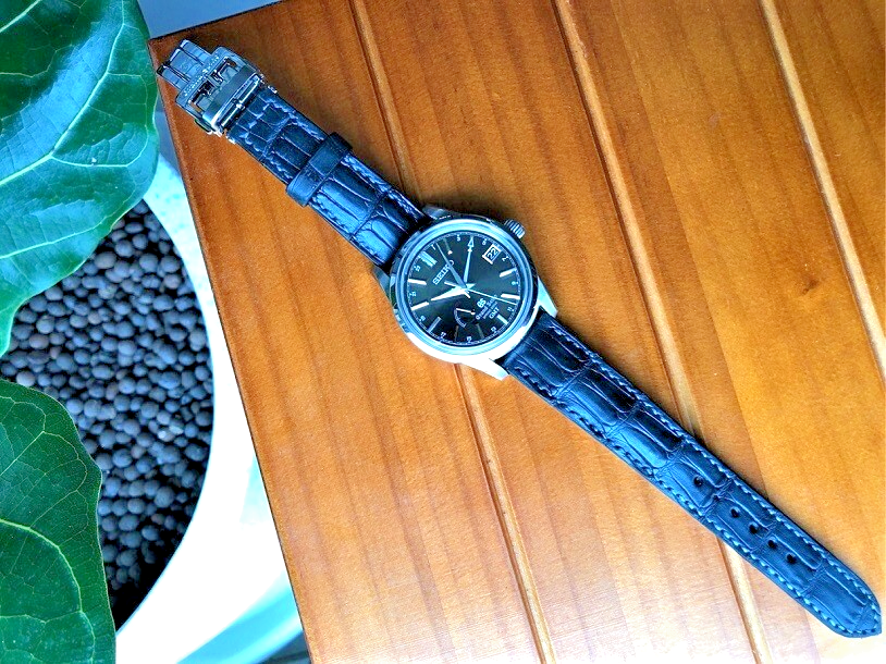 Grand Seiko crocodile strap watch band Cheergiant hand made straps