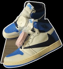 Jordan 1 Retro x Fragment Design x Travis Scott High Blue for Sale