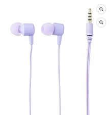 onn Earphones with Microphone, Lilac