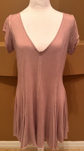 POL Taupe/Pink Ribbed Mini Dress Women Size S