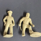 2 VTG Original Marx Sears  Tire Service Center Allstate 1.5" Cream Figures