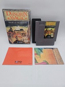 Dungeon Magic Sword Of The Elements (Nintendo NES, 1990)  - TESTED w/MAP CIB!