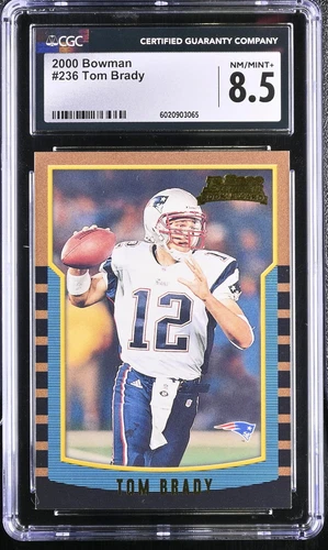 Tom Brady - 2000 Bowman RC #236 - New England Patriots Rookie - CGC 8.5