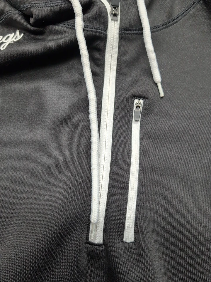 Sudadera con Capucha Pullover Rawlings Béisbol 1/4 Cremallera Para Hombre XL Media Manga Negra Calentamiento Top Foto 4 de 4