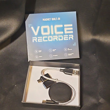 Magnetic Voice Activated Handheld Recorder 136GB Flash Memory USB 9800hr