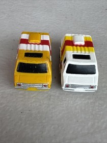 Lot Of 4 Vintage Micro Machines Galoob 70s Van Pickup Truck 1988
