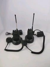Lot Of 2 Motorola HT750  Radio With Charging Dock