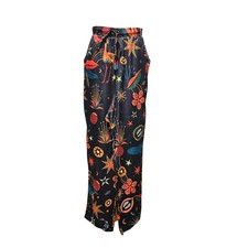 Farm Rio Multicolor Printed Trousers Size Large Viscose Women's Pants