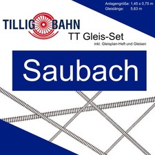 Tillig TT Gleis Set Modellbahnanlage Saubach TT + Neu