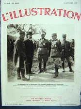 Original Old Vintage Print President Chapagne Military Manoevres France 1935